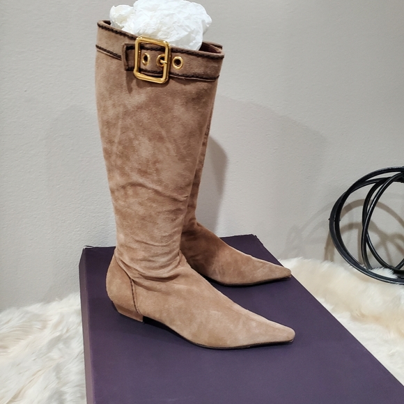 Prada 36.5 Calzature Donna color Desert Suede (Now Vintage) But Current Trend - Picture 3 of 16